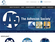 Tablet Screenshot of adhesionsociety.org